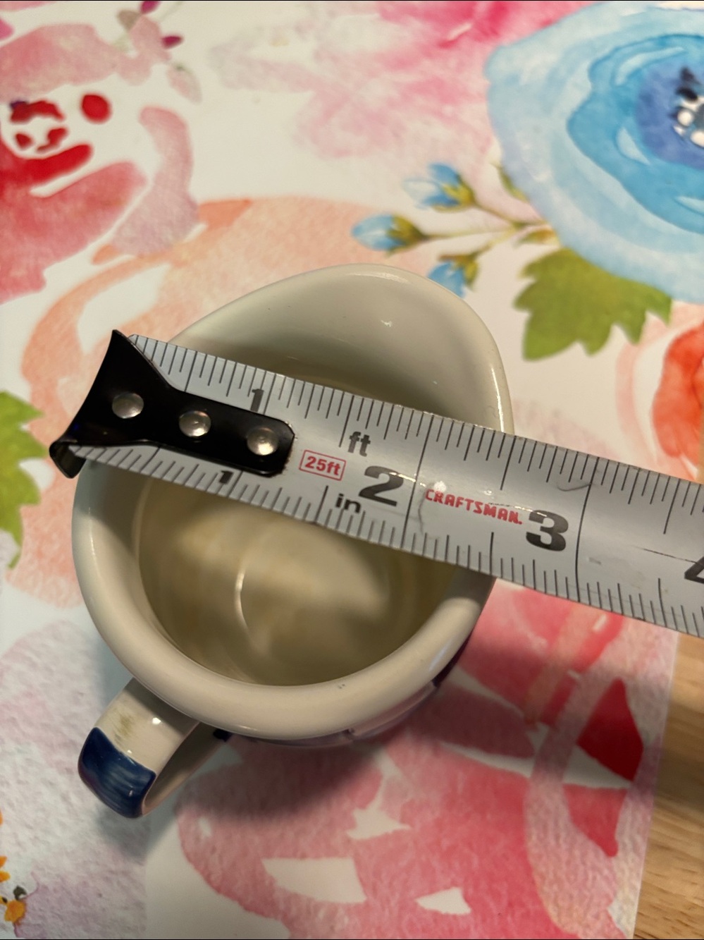 Mackenzie-Childs Royal Check enamal creamer - Picture 3 of 5